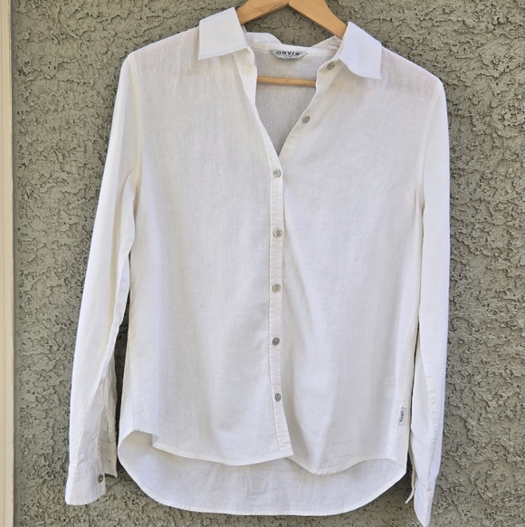 Orvis Tops - Orvis Linen Blend Button Down Shirt